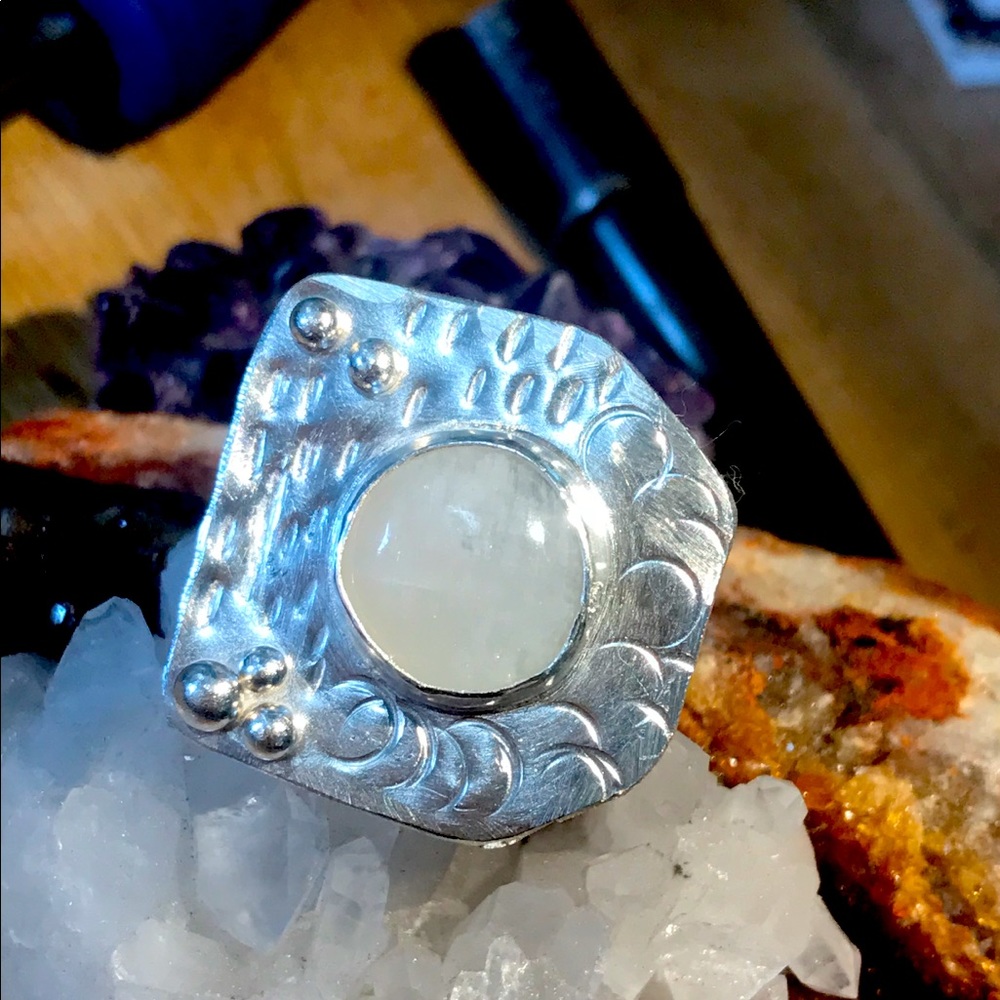 CUSTOM SILVERsmith One of a kind RING 7 USA